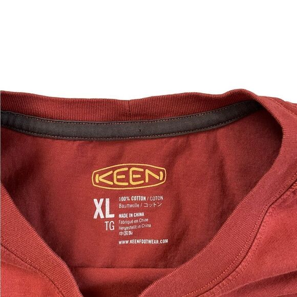 Men's KEEN Crewneck T-Shirt Burnt Orange Size XL - Picture 2 of 4